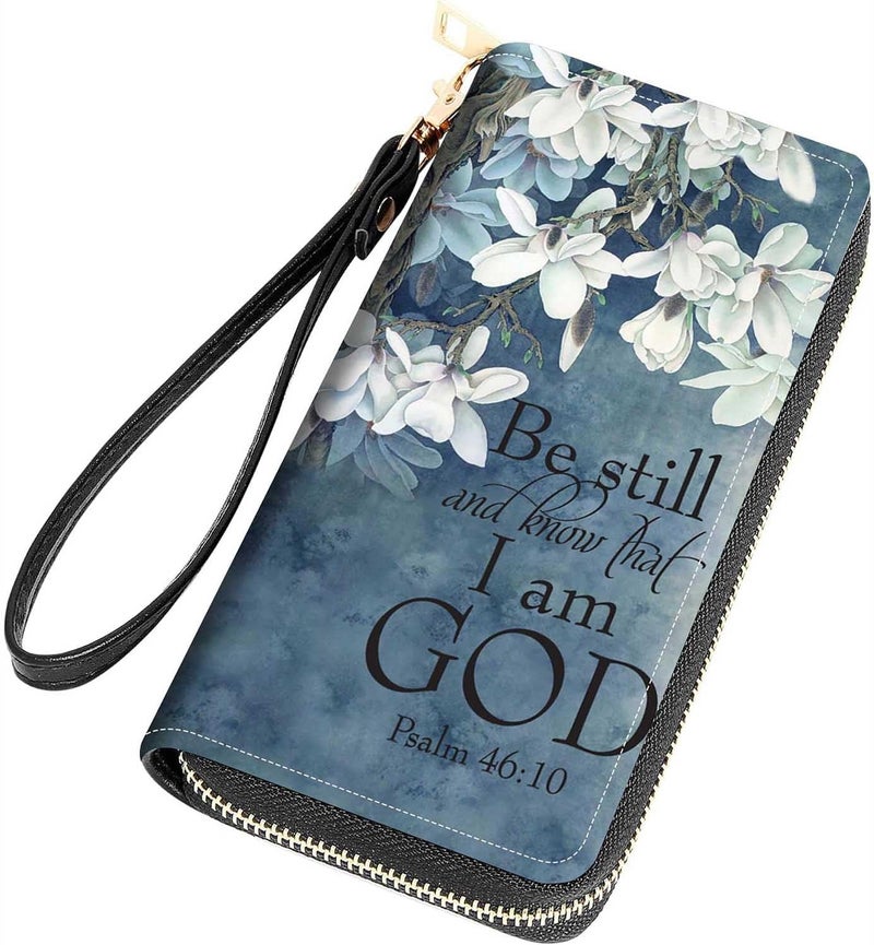 FQTBCEARI Hummingbird Flower Print Women Large Capacity Wallet PU Leather Zipper Clutch Purse for Smart Phone/Card/Coin/Cash - Image 1